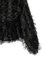 Blusa per bambina Simonetta nera con volant - Rubino Kids