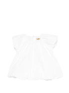 Blusa per bambina Stella McCartney Kids bianca con arricciatura - Rubino Kids