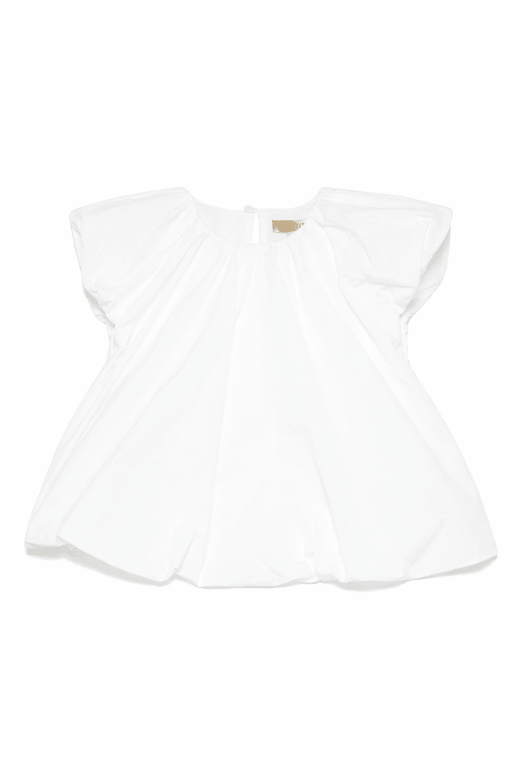 Blusa per bambina Stella McCartney Kids bianca con arricciatura - Rubino Kids