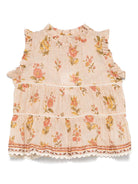 Blusa per bambina Zimmermann Kids beige con stampa floreale - Rubino Kids