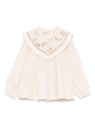 Blusa per bambina ZIMMERMANN Kids Lucky Kids beige con pizzo - Rubino Kids