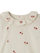 Blusa per neonata Bonpoint bianco con ricamo con ciliegie - Rubino Kids