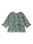 Blusa per neonata Bonpoint Blissi verde con motivo a fiori - Rubino Kids