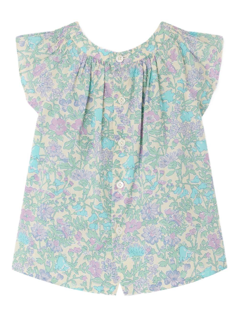 Blusa per neonata Bonpoint multicolore con stampa a fiori - Rubino Kids
