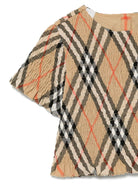 Blusa per neonata Burberry Kids Madeline beige con motivo Vintage Check - Rubino Kids