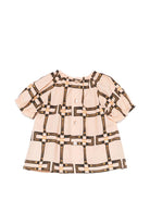 Blusa per neonata Elisabetta Franchi La Mia Bambina rosa con motivo geometrico - Rubino Kids