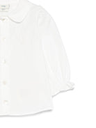 Blusa per neonata Fendi Kids bianco con maniche lunghe a palloncino - Rubino Kids