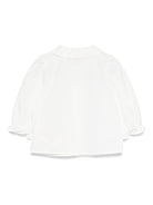 Blusa per neonata Fendi Kids bianco con maniche lunghe a palloncino - Rubino Kids