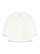 Blusa per neonata Fendi Kids bianco con maniche lunghe a palloncino - Rubino Kids