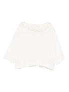 Blusa per neonata Jesurum Baby bianca con colletto in pizzo - Rubino Kids