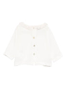 Blusa per neonata Jesurum Baby bianca con colletto in pizzo - Rubino Kids