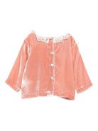 Blusa per neonata Jesurum Baby rosa con colletto in pizzo - Rubino Kids