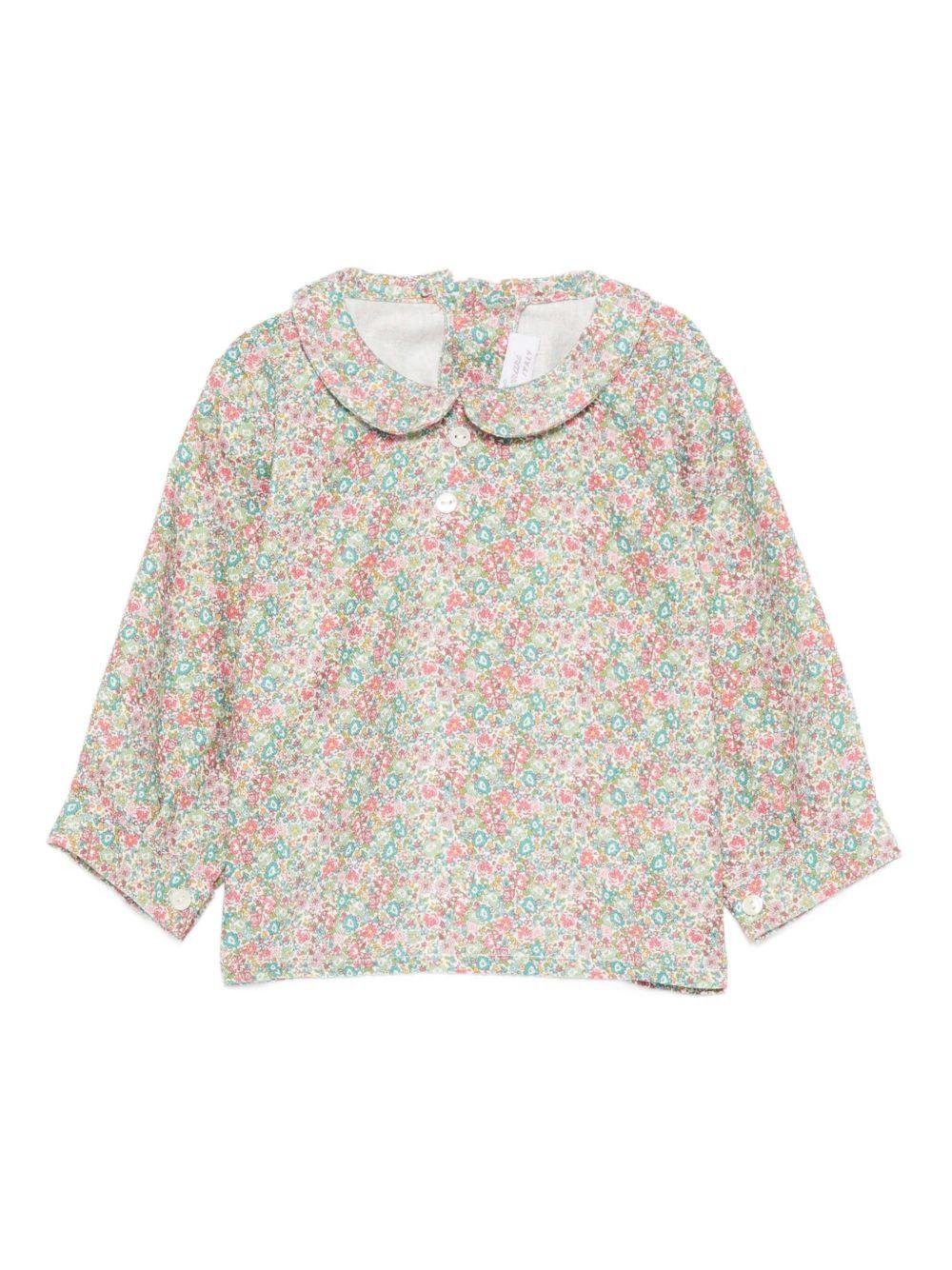 Blusa per neonata Mariella Ferrari multicolore con stampa floreale - Rubino Kids