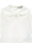 Blusa per neonata Monnalisa bianco con dettaglio fiocco - Rubino Kids