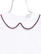 Blusa per neonati Jesurum Baby bianca con colletto con dettaglio rosso - Rubino Kids