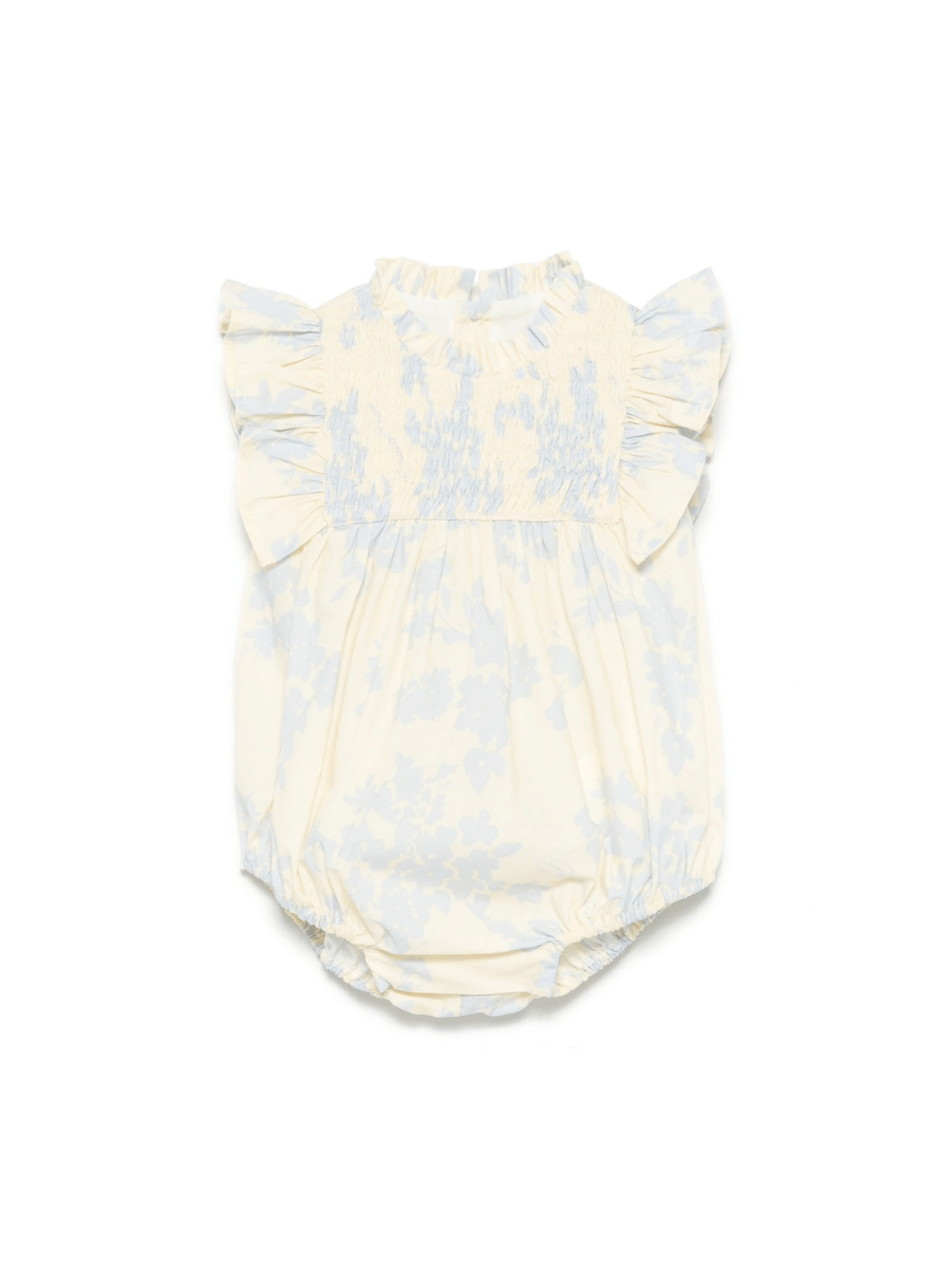 Body a fiori per neonata Elisabetta Franchi La Mia Bambina giallo con scollo increspato - Rubino Kids