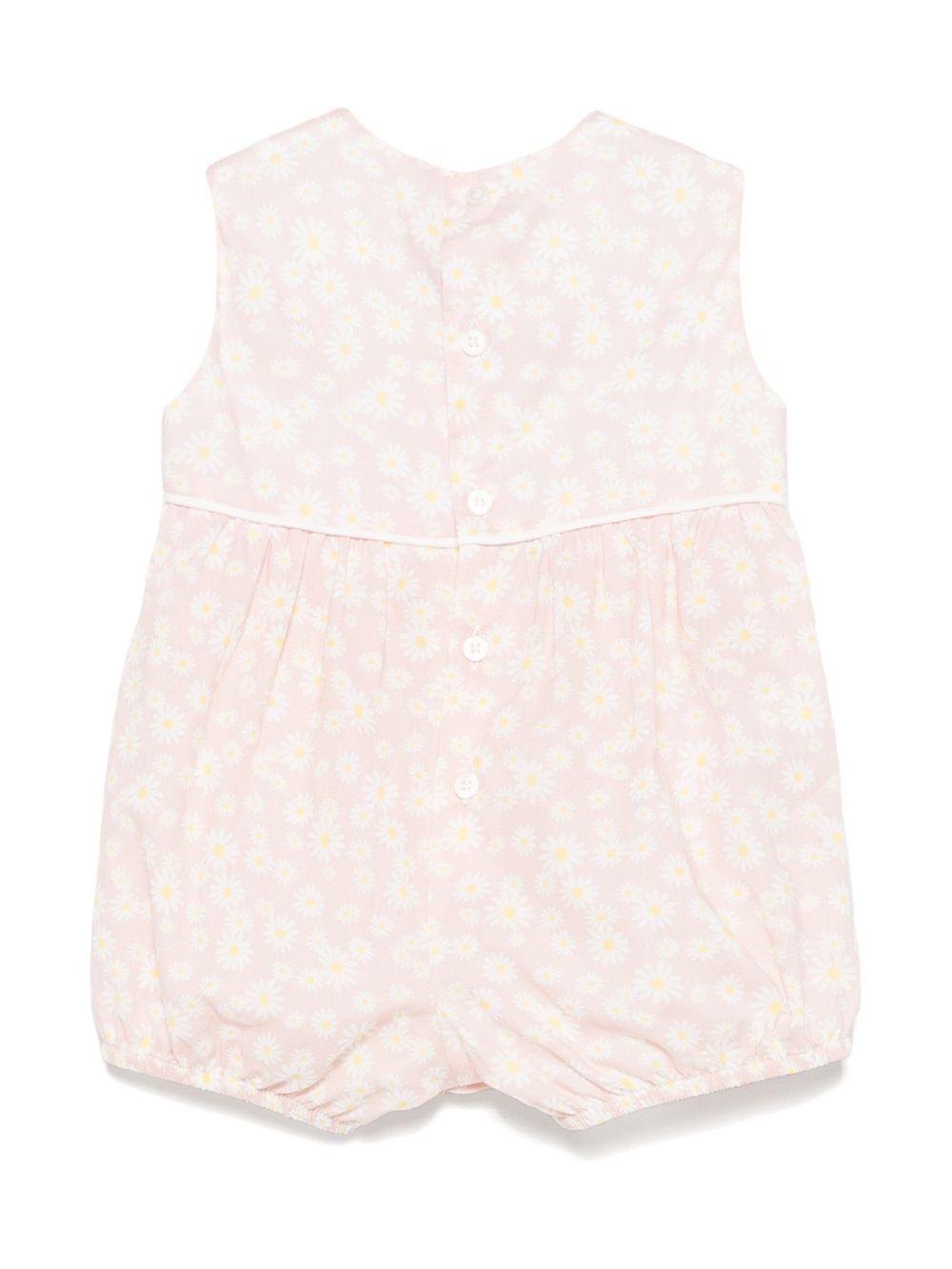 Body a fiori per neonata Il Gufo rosa con girocollo - Rubino Kids