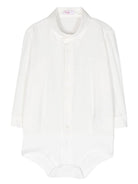 Body a maniche lunghe per neonata Il Gufo bianco con colletto classico - Rubino Kids