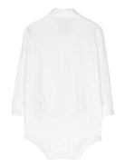 Body a maniche lunghe per neonata Il Gufo bianco con colletto classico - Rubino Kids