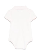 Body con ricamo Polo Pony per neonata POLO RALPH LAUREN KIDS rosa con colletto stile polo - Rubino Kids