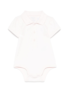 Body con ricamo Polo Pony per neonata POLO RALPH LAUREN KIDS rosa con colletto stile polo - Rubino Kids