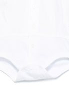 Body in voile di cotone per neonata Il Gufo bianco con logo sul petto - Rubino Kids