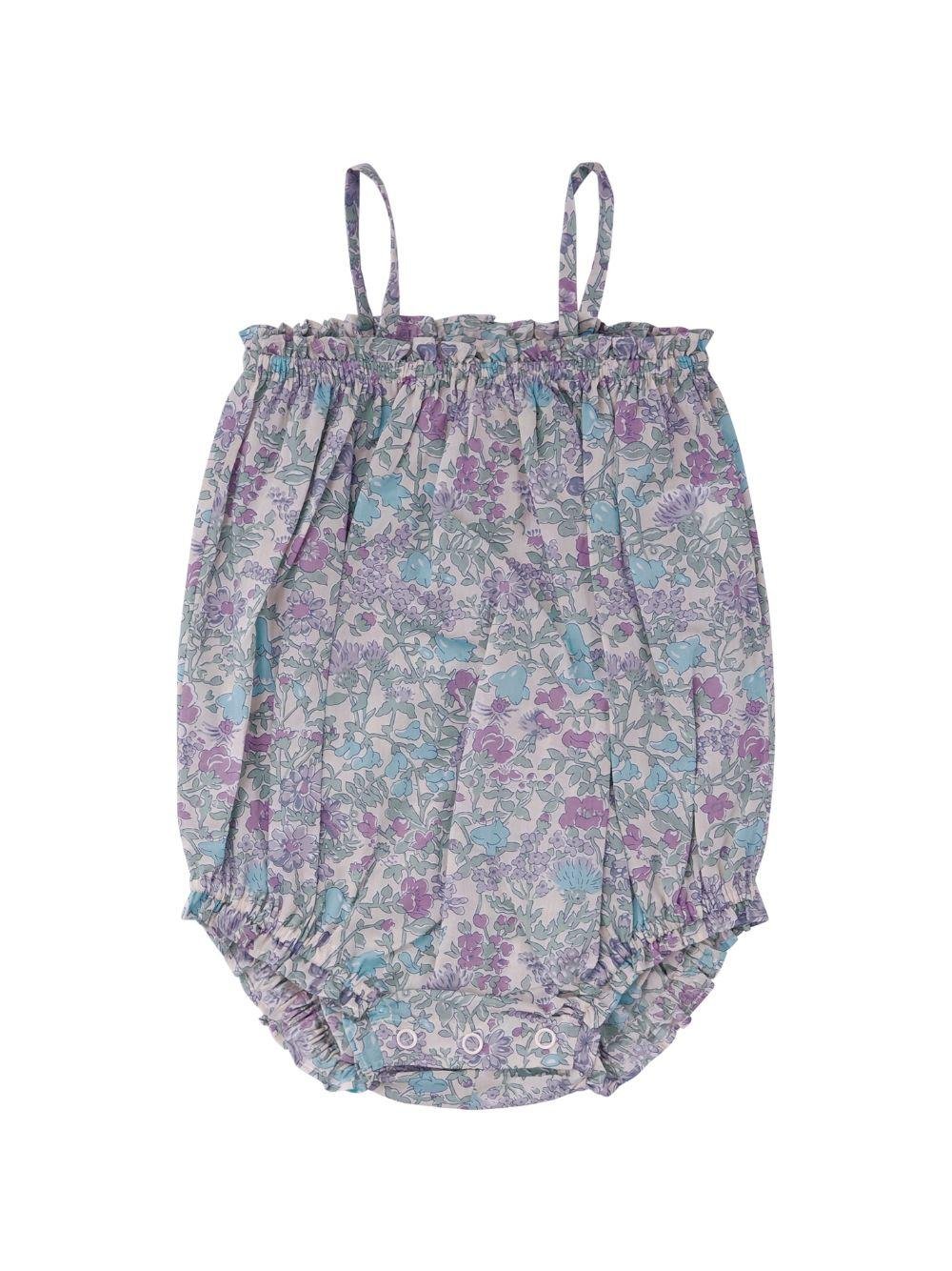 Body per bambina Bonpoint beige con stampa grafica a fiori - Rubino Kids