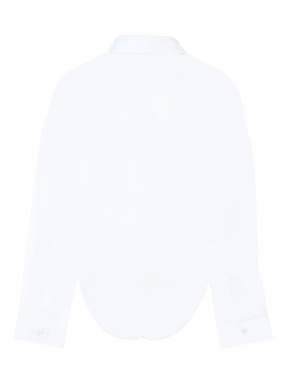 Body per bambina John Richmond Junior bianco con maniche lunghe - Rubino Kids