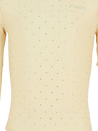 Body per bambina Pinko Kids beige con decorazioni a cristalli - Rubino Kids