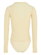 Body per bambina Pinko Kids beige con decorazioni a cristalli - Rubino Kids