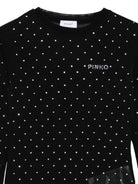 Body per bambina Pinko Kids nero con decorazioni in strass - Rubino Kids