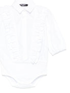 Body per neonata Balmain Kids bianca con volant - Rubino Kids