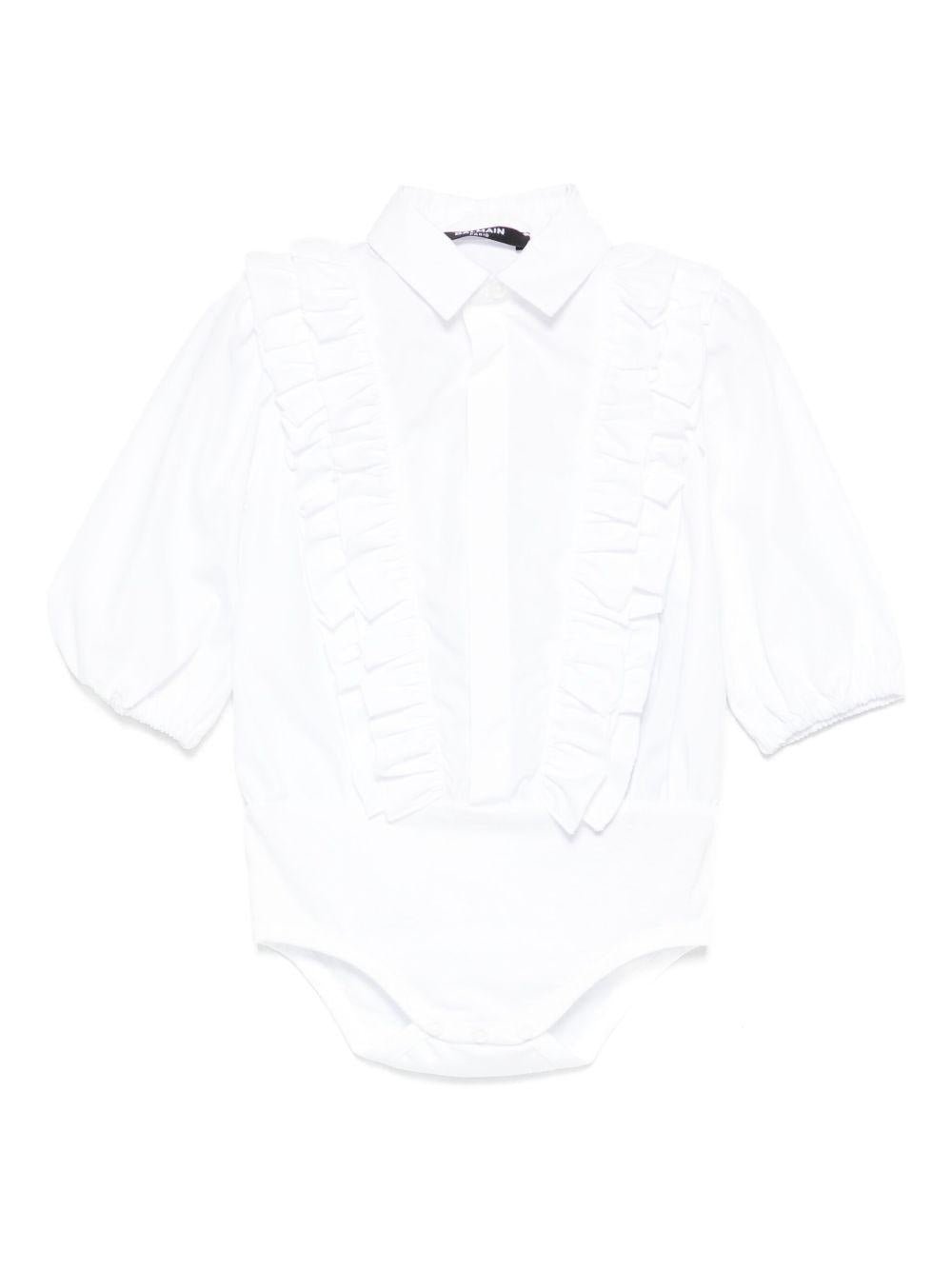 Body per neonata Balmain Kids bianca con volant - Rubino Kids