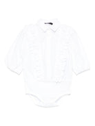 Body per neonata Balmain Kids bianca con volant - Rubino Kids