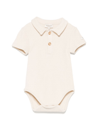Body per neonata Donsje Moli beige con colletto stile polo - Rubino Kids