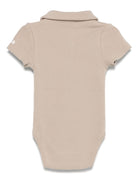 Body per neonata Donsje Moli beige con colletto stile polo - Rubino Kids