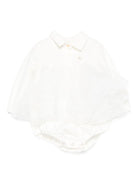 Body per neonata Elisabetta Franchi La Mia Bambina bianco con placca logo - Rubino Kids