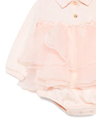 Body per neonata Elisabetta Franchi La Mia Bambina rosa design a strati con ruches - Rubino Kids