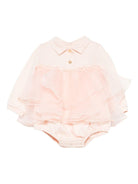 Body per neonata Elisabetta Franchi La Mia Bambina rosa design a strati con ruches - Rubino Kids