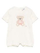 Body per neonata Il Gufo beige con ricamo Bear - Rubino Kids