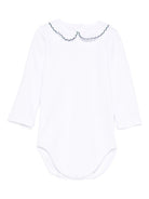 Body per neonata Mariella Ferrari bianco con colletto smerlato - Rubino Kids