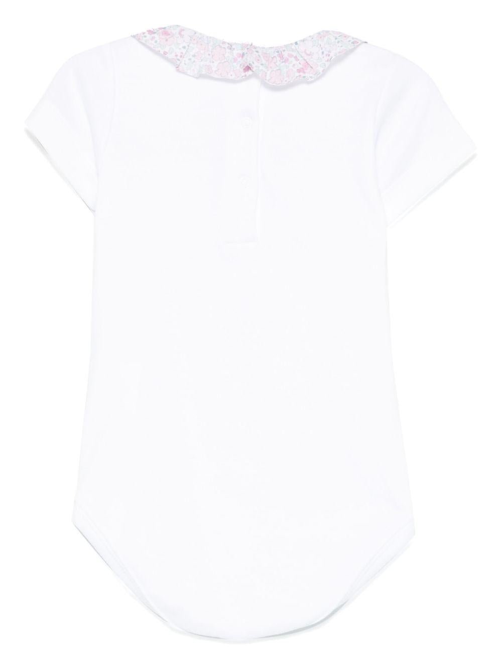 Body per neonata Mariella Ferrari bianco con ruches - Rubino Kids