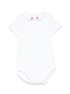 Body per neonata Mariella Ferrari bianco con stampa ciliegie - Rubino Kids