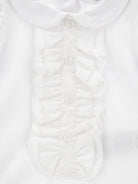 Body per neonata Monnalisa bianco con dettaglio ruches - Rubino Kids