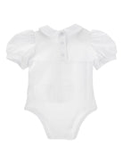 Body per neonata Monnalisa bianco con dettaglio ruches - Rubino Kids
