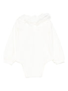 Body per neonata Monnalisa bianco con ruches - Rubino Kids