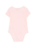 Body per neonata Moschino Kids rosa con stampa Teddy Bear - Rubino Kids