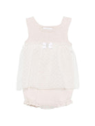 Body per neonata Paz Rodriguez beige con motivo a pois - Rubino Kids
