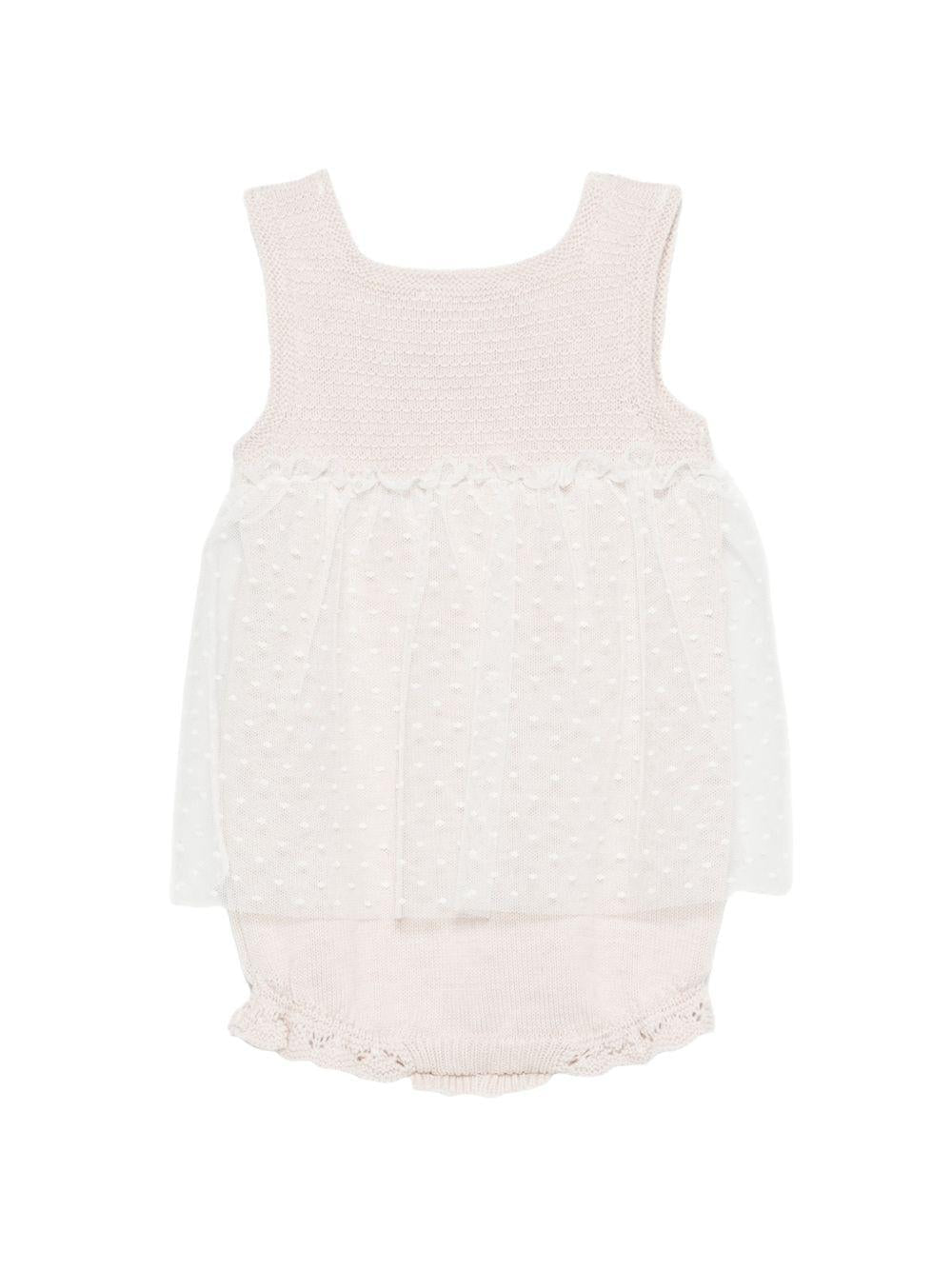 Body per neonata Paz Rodriguez beige con motivo a pois - Rubino Kids