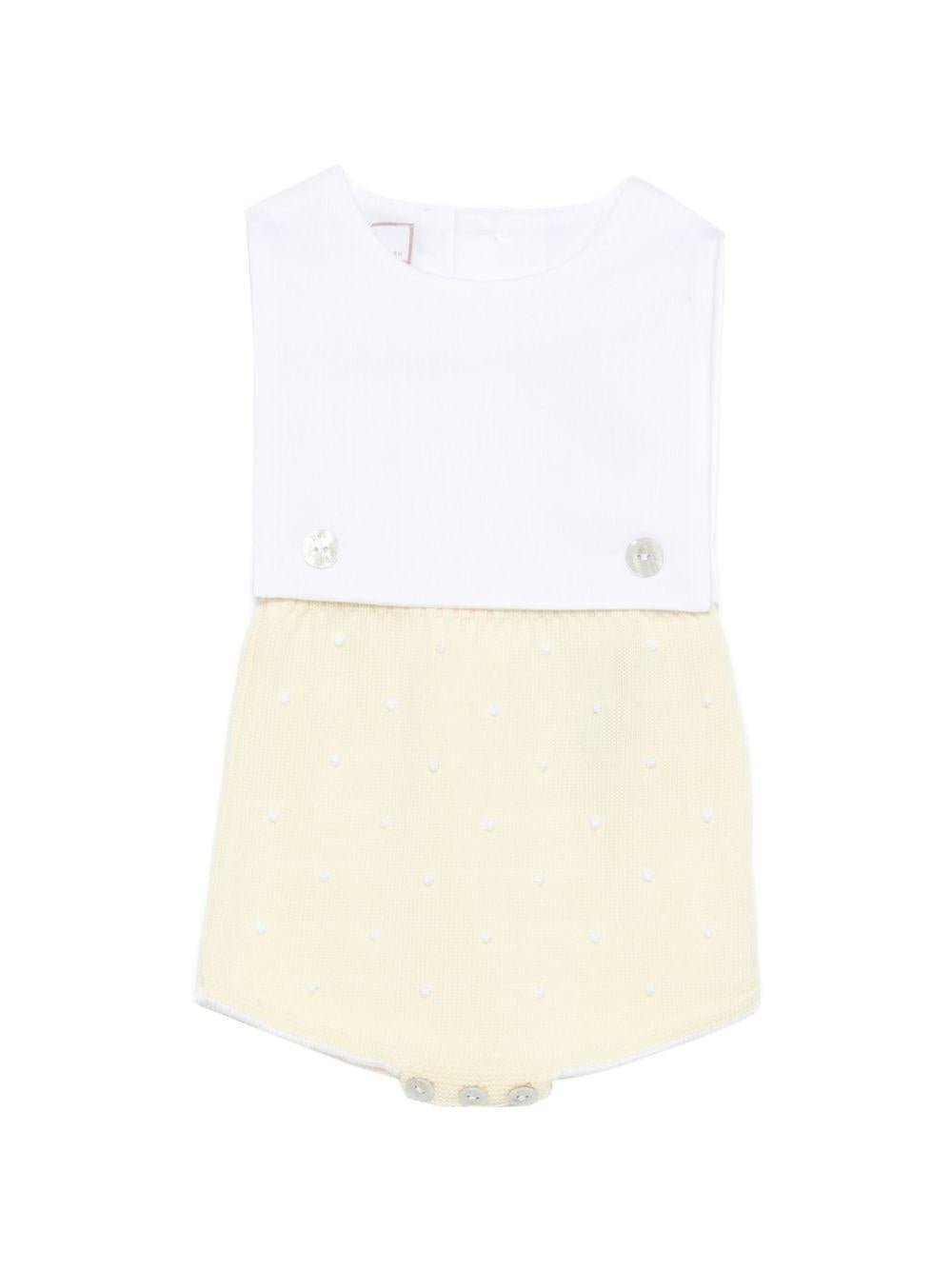 Body per neonata Paz Rodriguez bianco con dettagli a pois - Rubino Kids